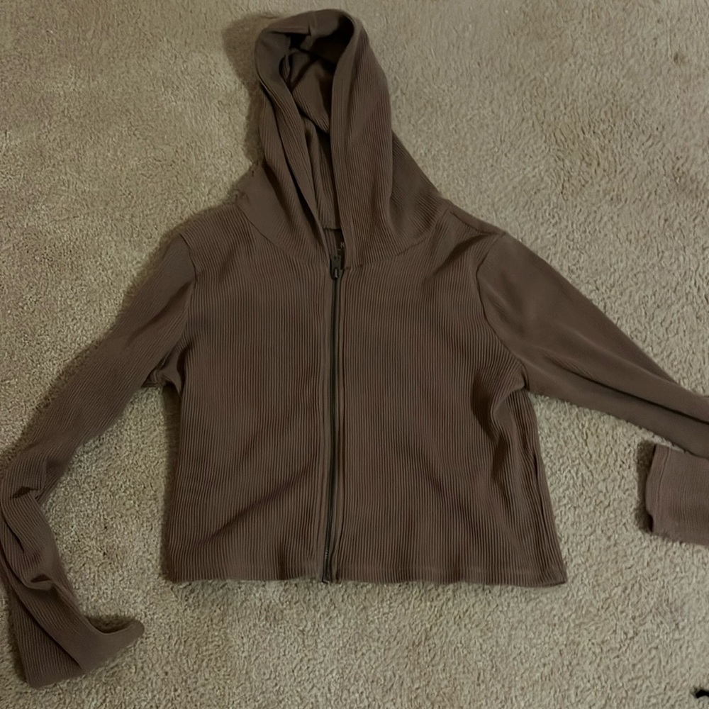 Hollister Crop Oversized Zip Up